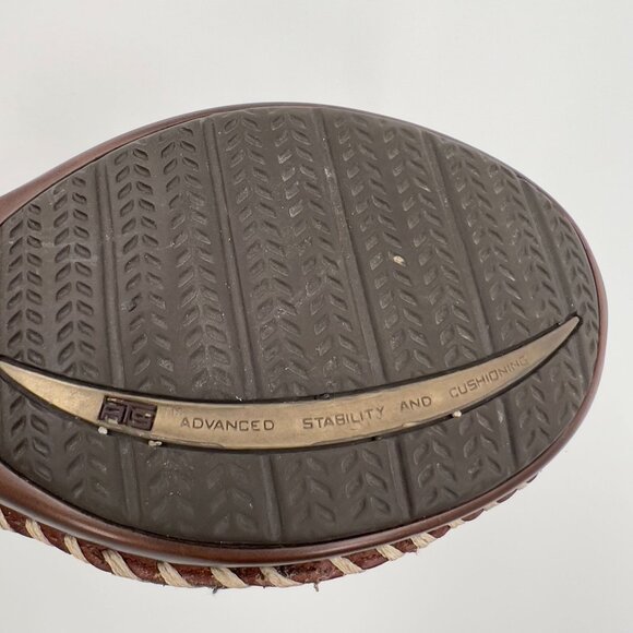 Ariat Women's Leather Brown Wedge Ankle Sandals Size 8B - Picture 11 of 11